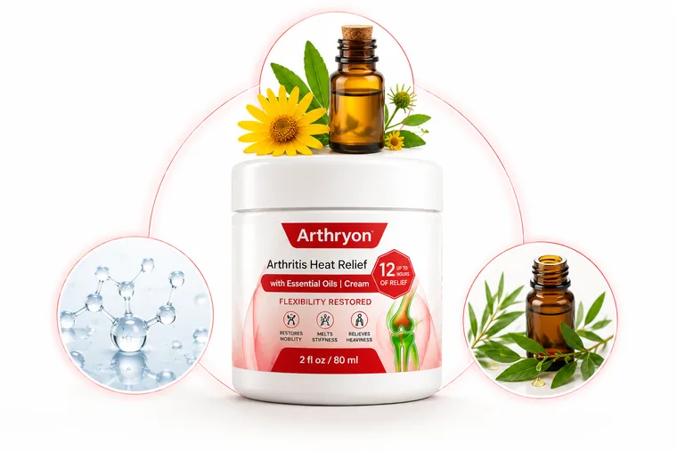 Arthryon natural ingredients: Arnica Oil, Hyaluronic Acid, Tea Tree Oil