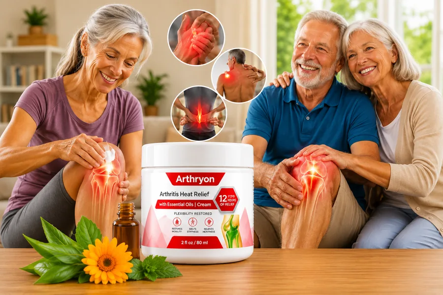 Person applying Arthryon Heat Relief Cream to a sore joint